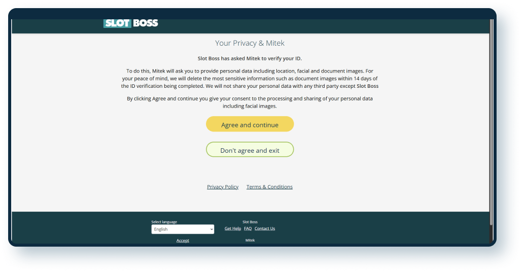 Slot Boss KYC 1