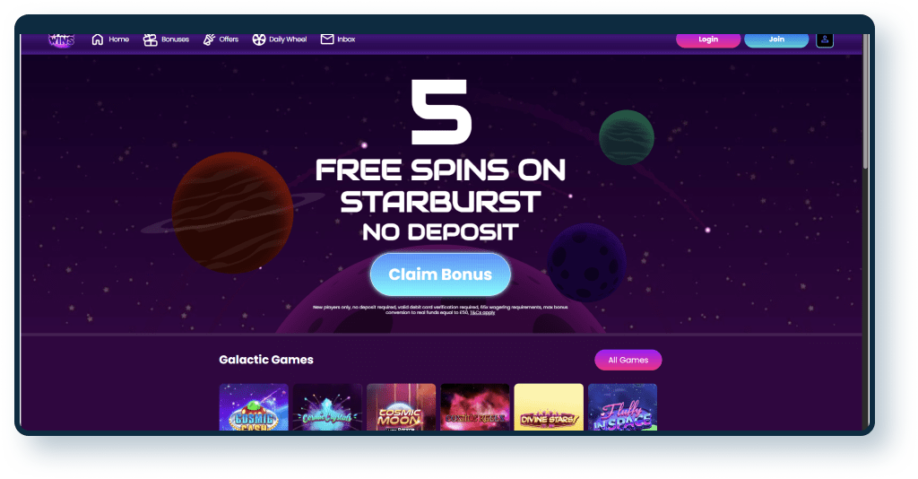 Space Wins Casino Review
