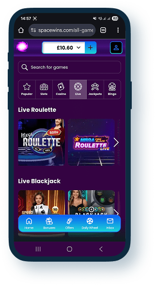 Space Wins Mobile Casino 5