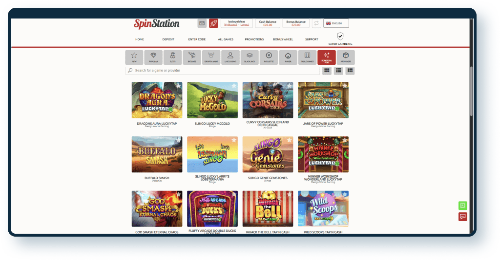 Spin Station Casino Arcade Games
