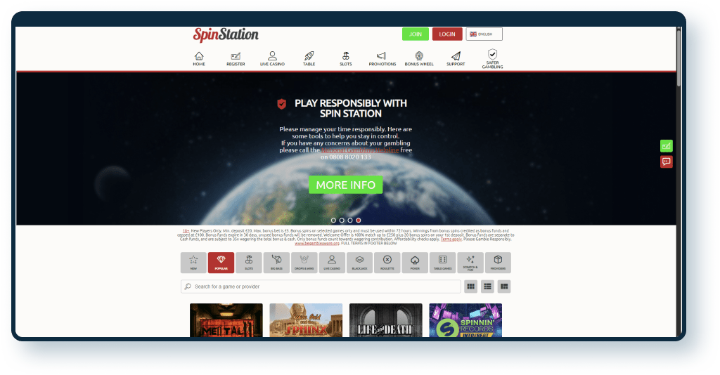 Spin Station Casino Review