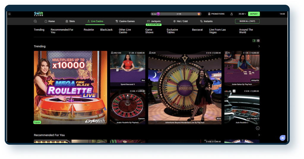 Swift Live Casino