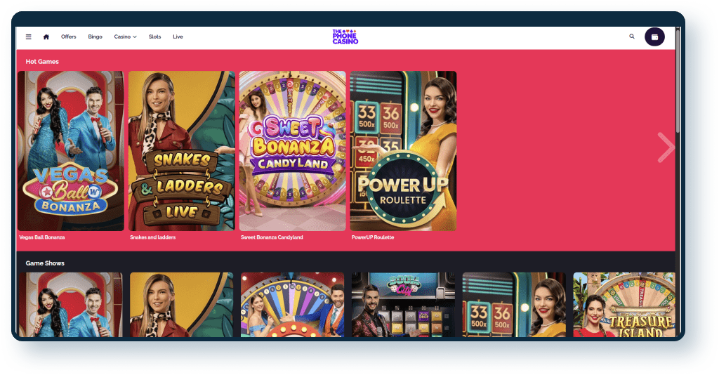 The Phone Casino Live Dealer Games