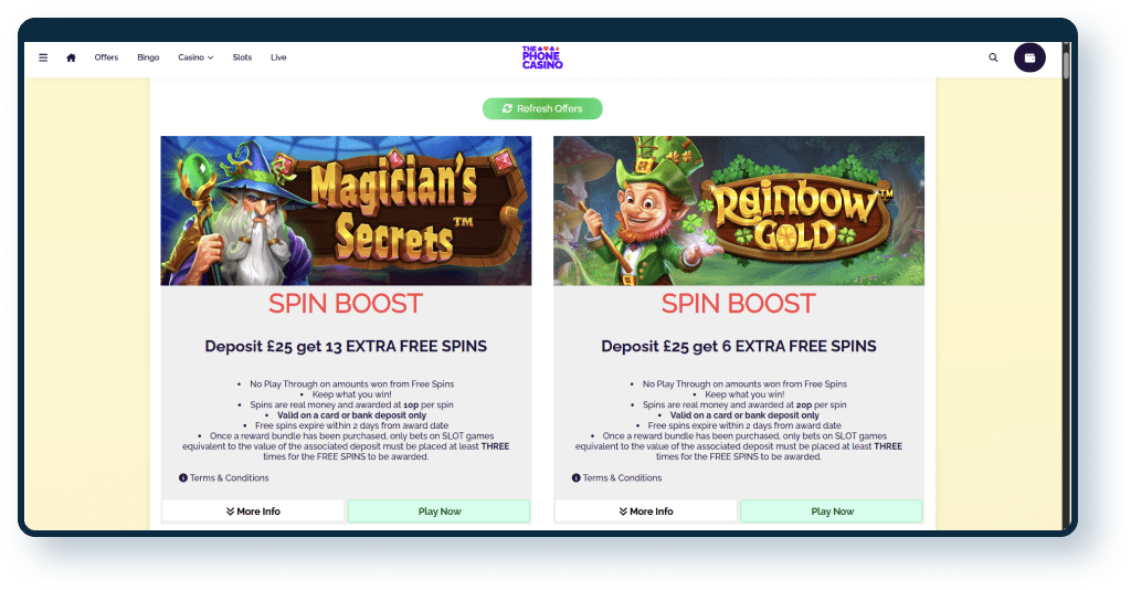 The Phone Casino Offers