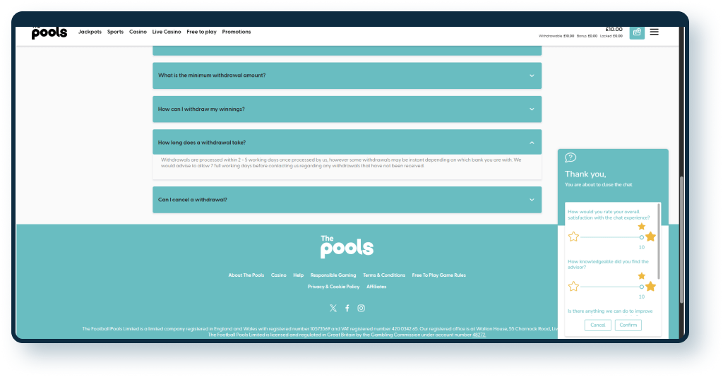 The Pools Live Chat 4