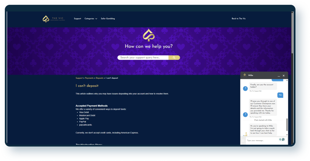 The Vic Casino Live Chat 4
