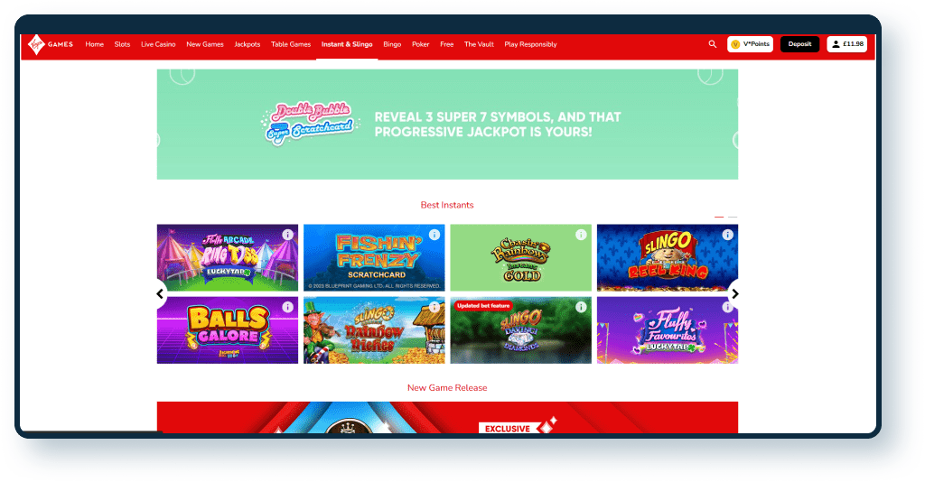 Instant & Slingo games at Virgin Games