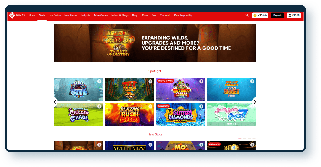 Virgin Games Best Slots