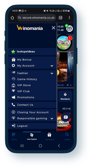 Winomania Casino Mobile 3
