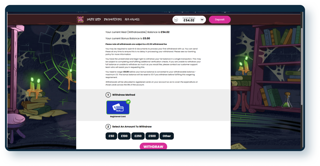 Wizard Slots Withdrawal 1