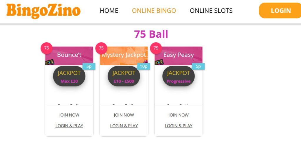 BingoZino Bingo Games