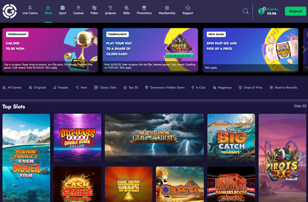 grosvenor online casino slots