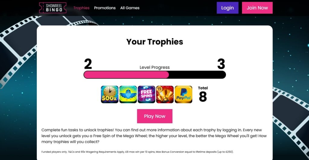 Showreel Bingo Loyalty Programme