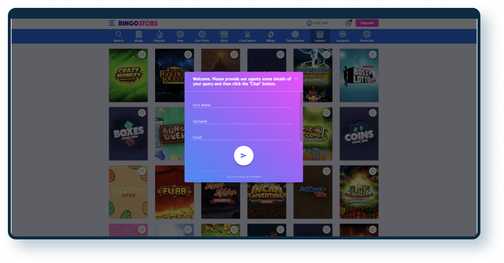 Bingostars Live Chat 1