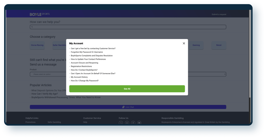 BoyleSports FAQ Help Page 2