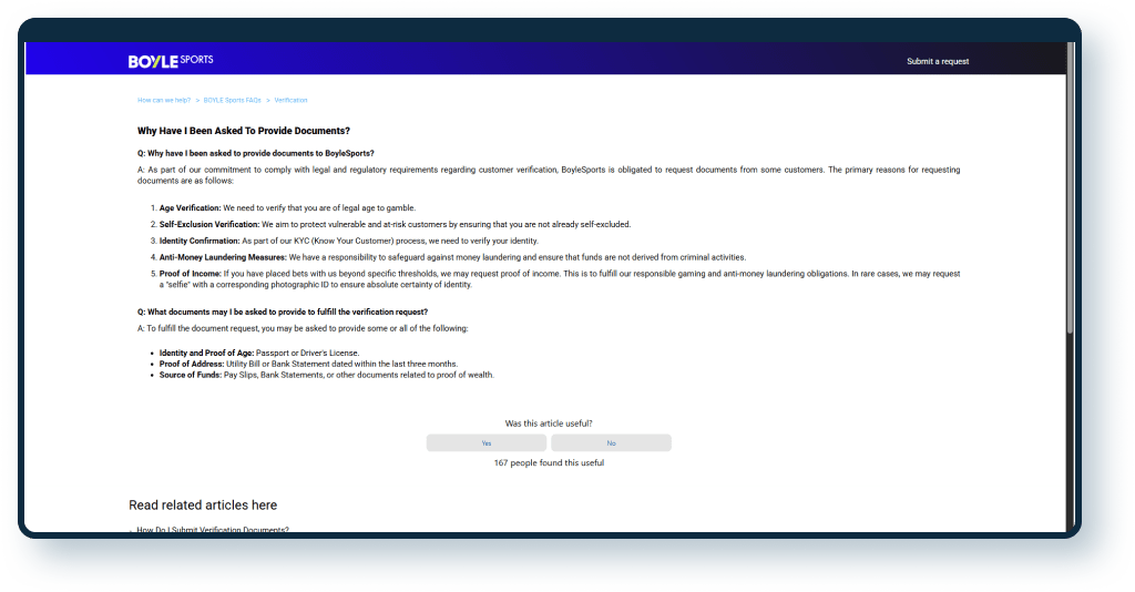 BoyleSports FAQ Help Page 3