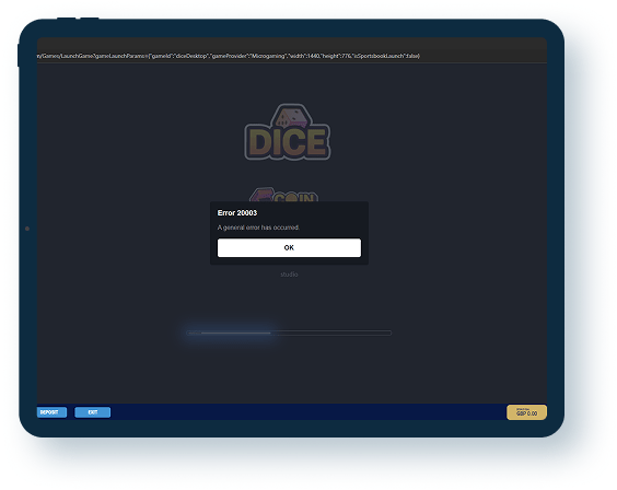 BoyleSports Game Error