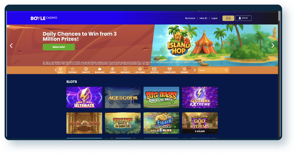 BoyleSports Slots