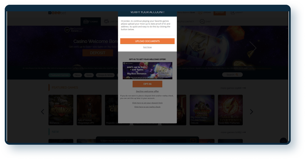 Bzeebet KYC 1