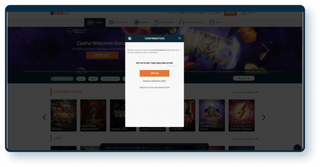 Bzeebet Registration step 3
