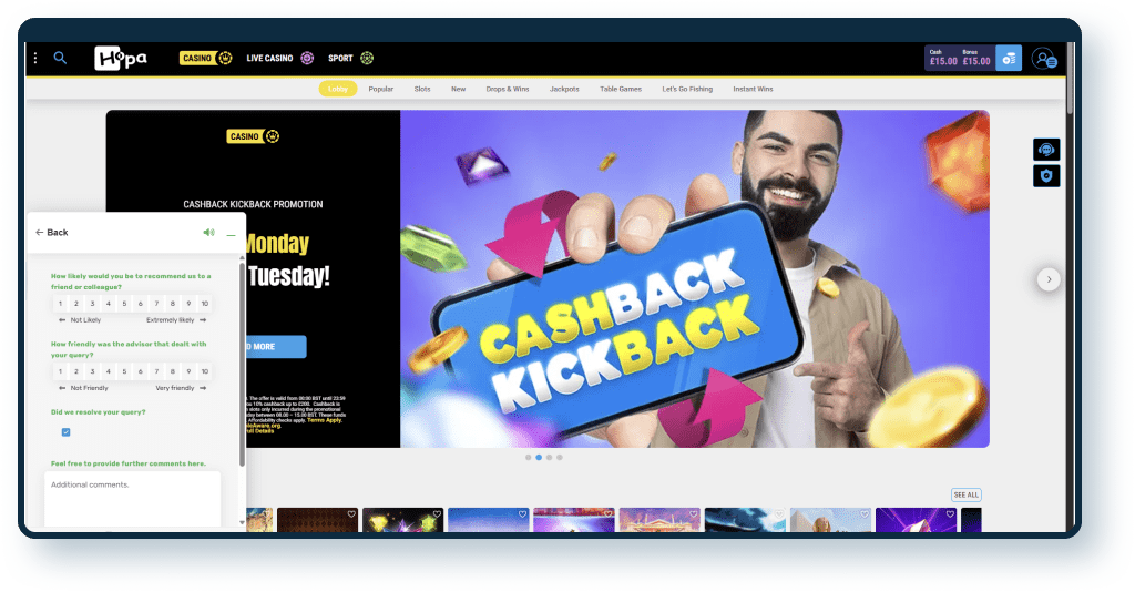 Hopa Casino Live Chat 7