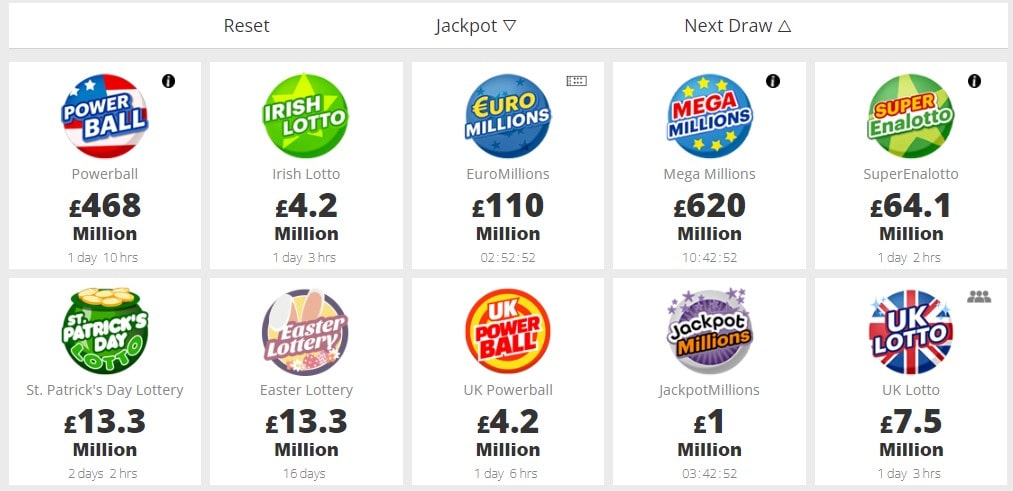 jackpot com lotteries