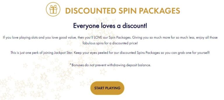 jackpotstar spin packages