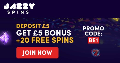 jazzyspins 5 deposit casino bonus