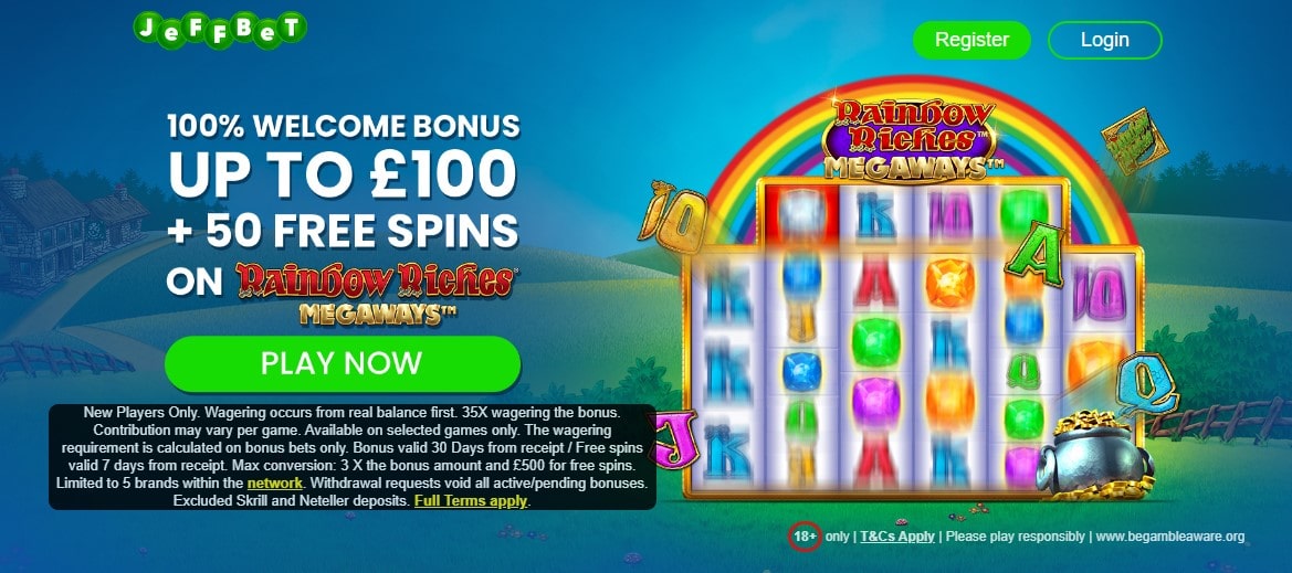 Jeffbet Casino 50 Free Spins Welcome Bonus