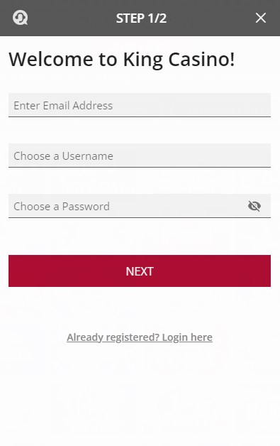 How to register at King Casino