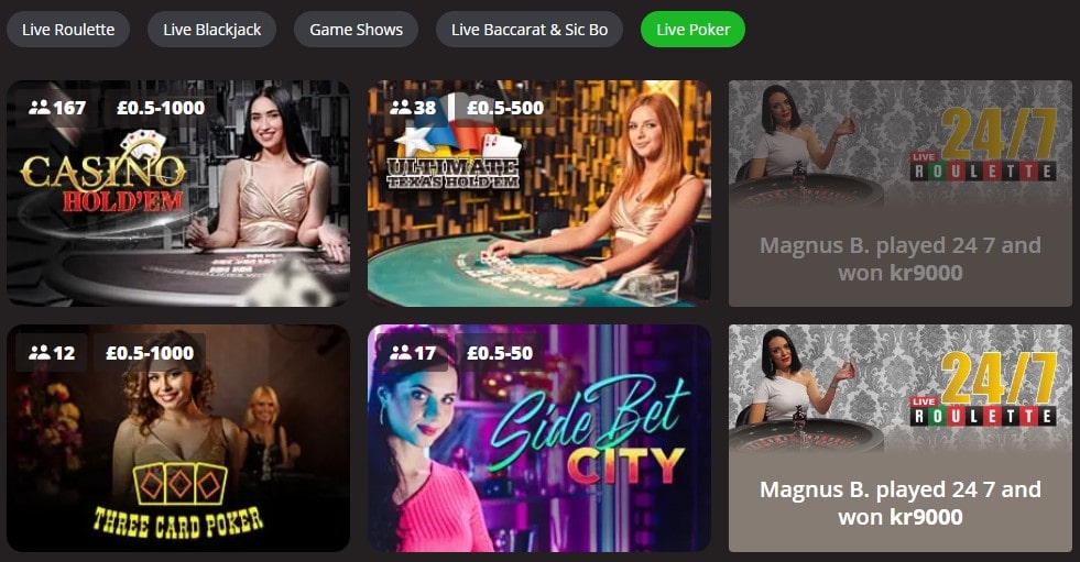 magicred live poker games