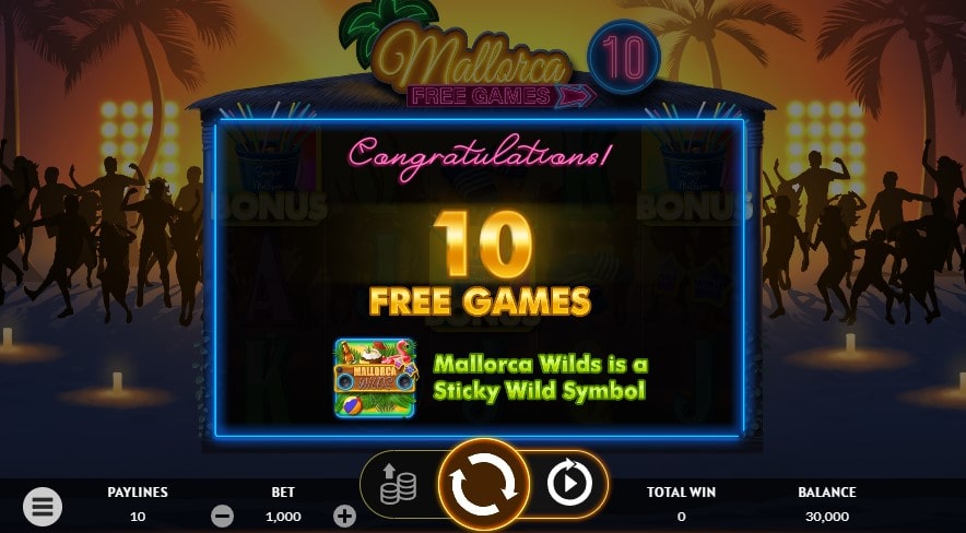 Mallorca Wilds slot free spins
