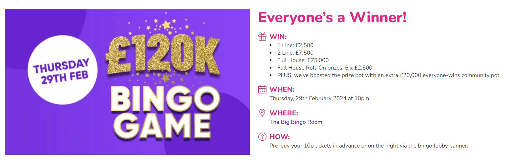 mecca bingo cash giveaways