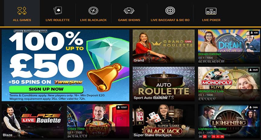 nextcasino live games