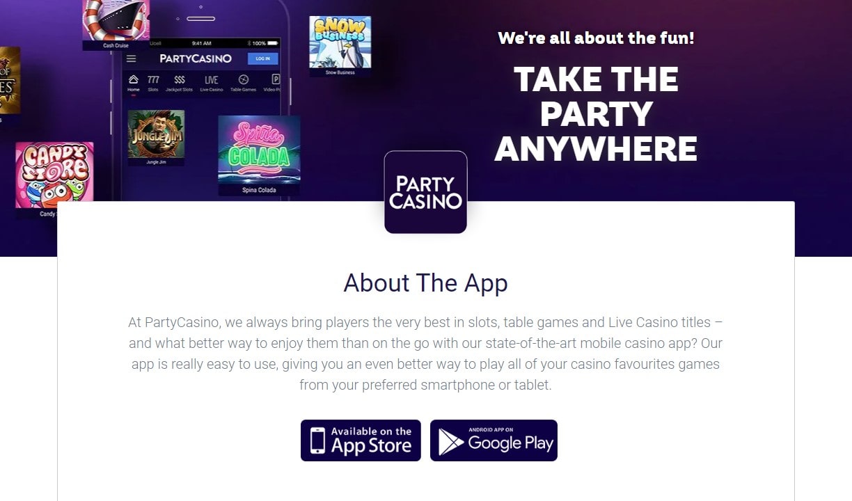 party mobile casino
