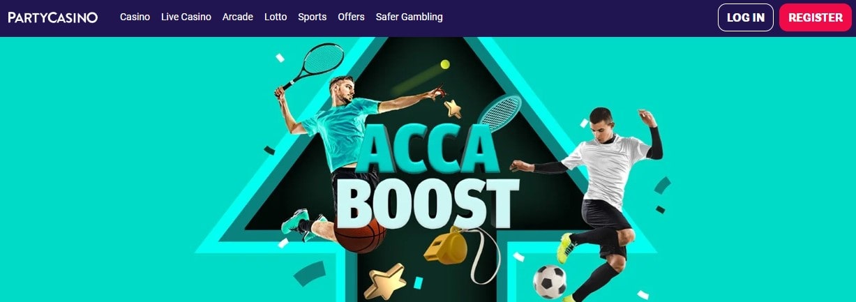 partycasino acca boost promotion