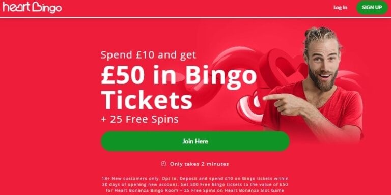 heart bingo 50 free tickets