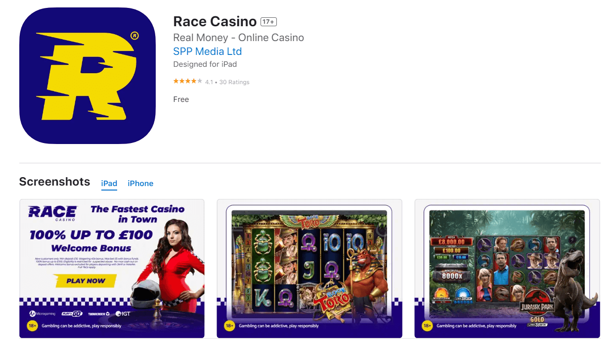 race casino app