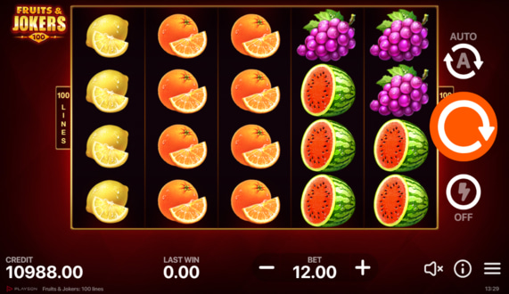 Fruits & Jokers: 100 Lines Free Spins