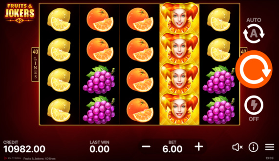 Fruits & Jokers: 40 Lines Free Spins