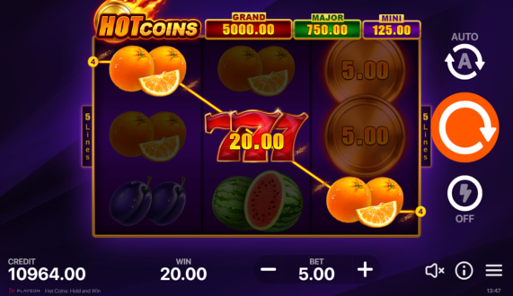 Hot Coins: Hold and Win Free Spins