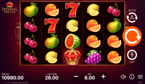 Imperial Fruits: 40 Lines Free Spins