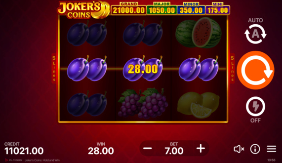 Joker's Coins: Hold and Win Free Spins