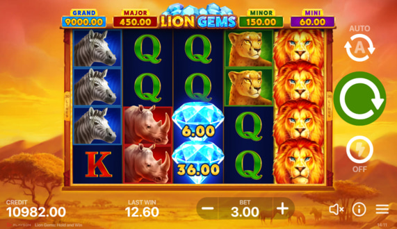 Lion Gems: Hold & Win Free Spins