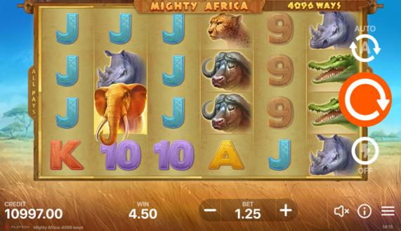 Mighty Africa: 4096 ways Free Spins