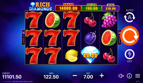 Rich Diamonds: Hold and Win Free Spins