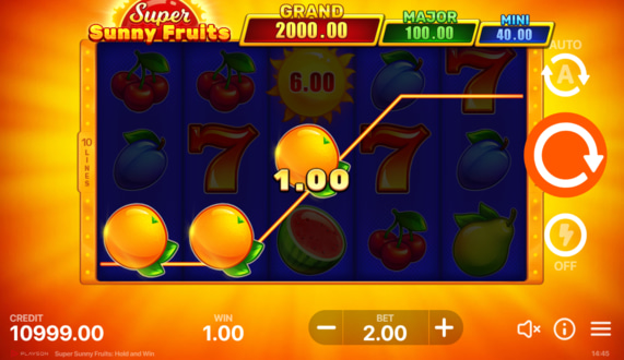 Super Sunny Fruits: Hold and Win Free Spins