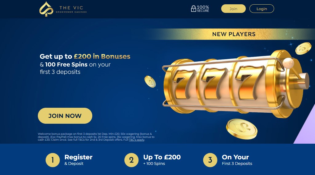 The Vic Casino main page