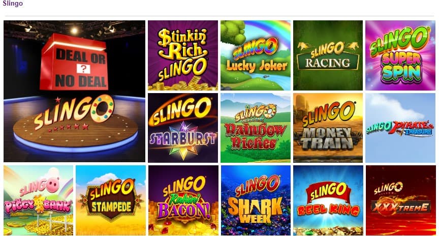 slingo games at the pools casino