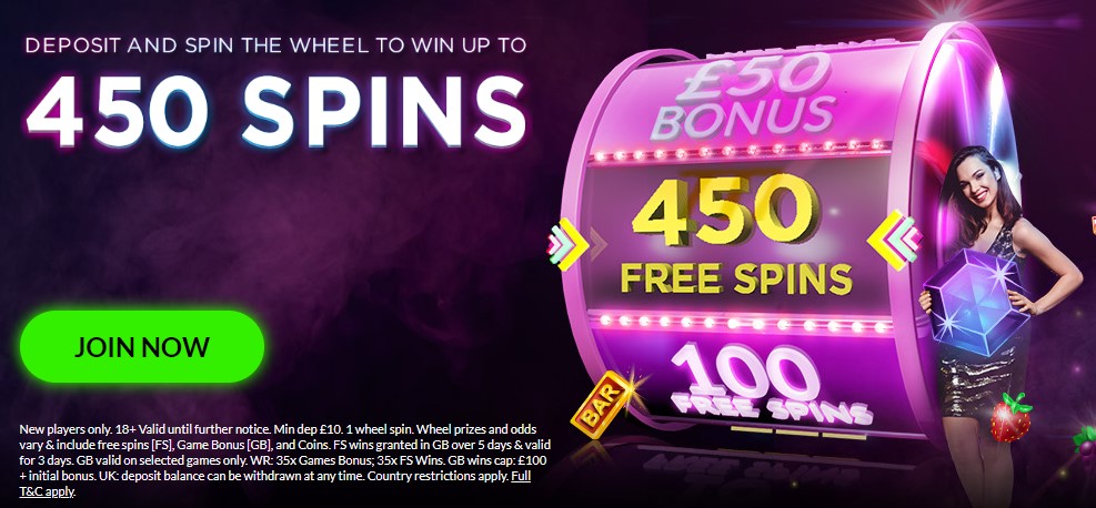 Vegas Spins 450 free spins
